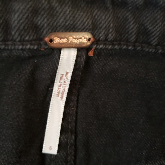 Free People with Bling Black Denim Mini Sk… - Picture 3 of 7